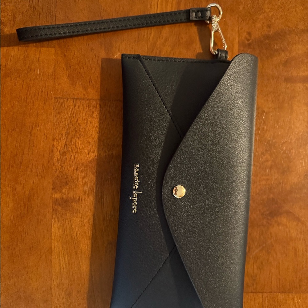 Nanette Lepore Black Wristlet Clutch